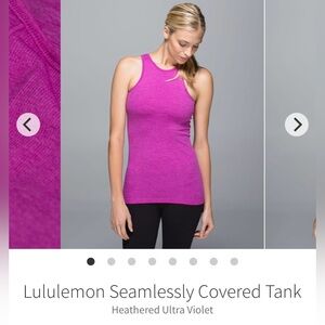 lululemon athletica Women's Seamlessly Covered Heathered Ultra Violet Tank Top